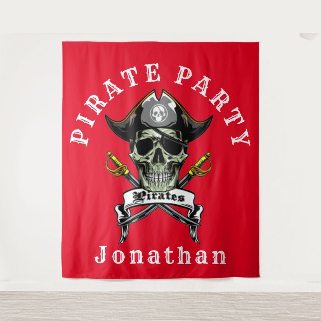 Pirate Skull  Party Backdrop (Front)