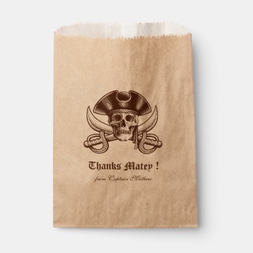 Pirate Skull Party Birthday Party Favor Bag