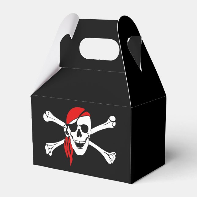 Pirate Skull Party Favor Box (Front Side)