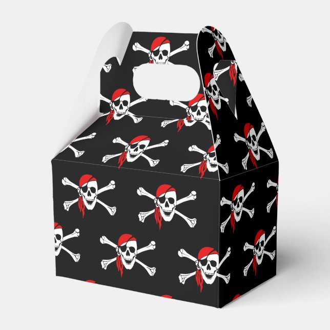 Pirate Skull Party Favor Box (Front Side)
