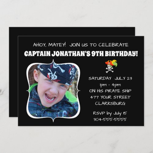 Pirate Skull Photo Template Birthday Party