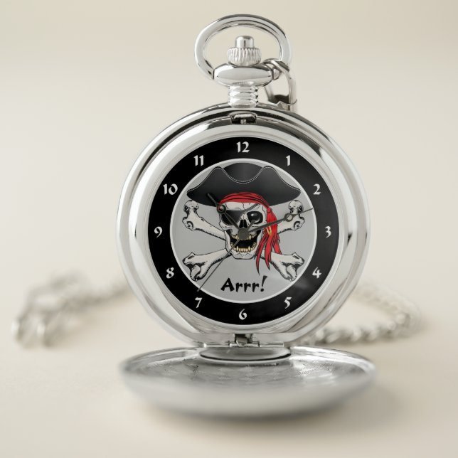 Pirate Skull Pocket Watch (Inside)