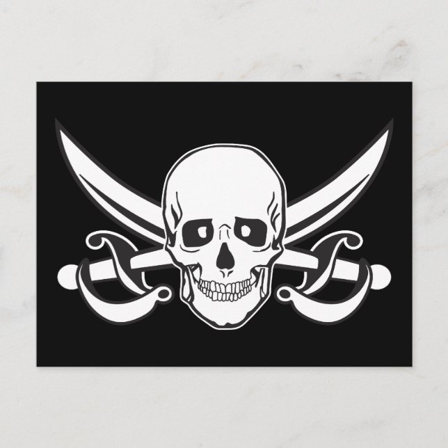 Pirate Skull Postcard (Front)