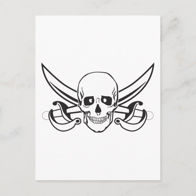 Pirate Skull Postcard (Front)