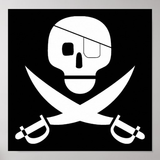 Pirate Skull Poster Print | Zazzle