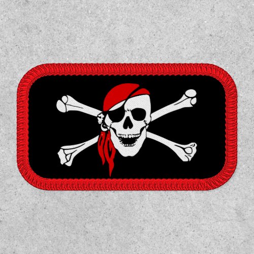 Pirate Skull Rectangle Patch