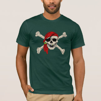 Pirate Skull Red Bandana T-Shirt