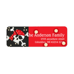 Pirate Skull Return Address Labels