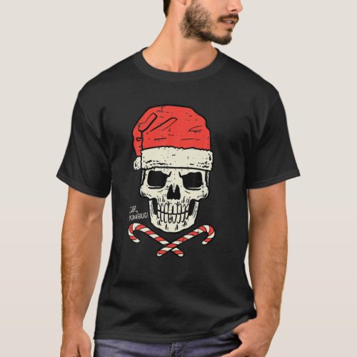 Pirate Skull Santa Christmas Pajamas Xmas Pjs Boys T_Shirt