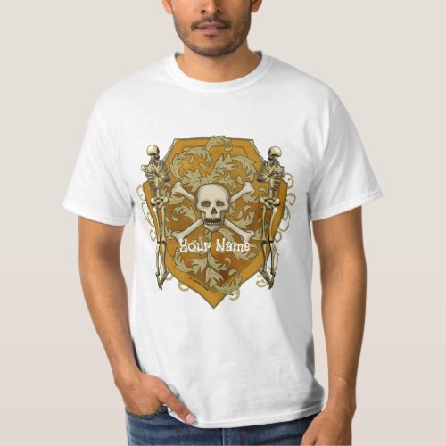Pirate Skull Shield  t_shirt