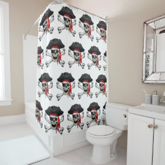 Pirate Skull Shower Curtain