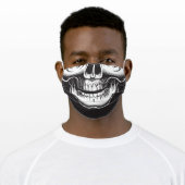 Pirate Skull Skeleton Face Adult Cloth Face Mask (Worn)