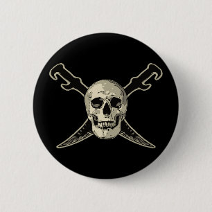 Pirate (Skull) - Standard, 2¼ Inch Round Button Button