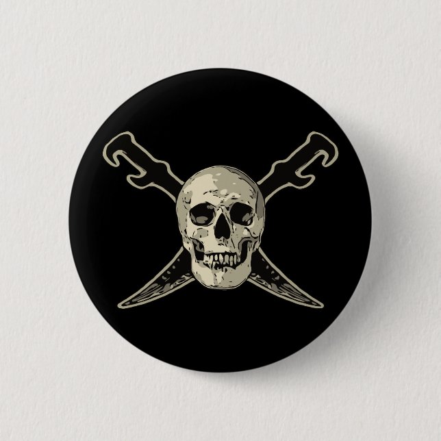 Pirate (Skull) - Standard, 2¼ Inch Round Button Button (Front)