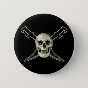 Pirate (Skull) - Standard, 2¼ Inch Round Button Button