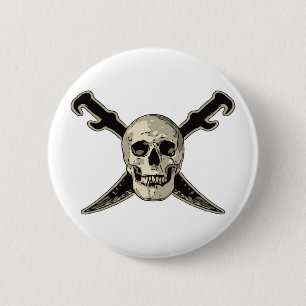Pirate (Skull) - Standard, 2¼ Inch Round Button Pinback Button