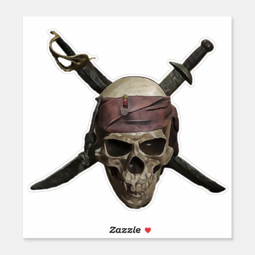 pirate skull sticker