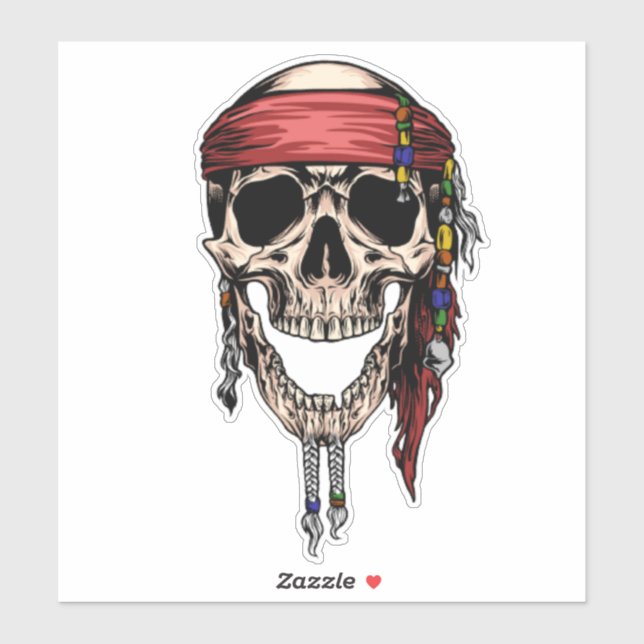 pirate skull sticker (Sheet)