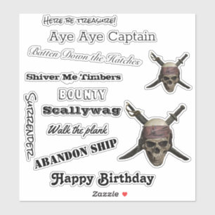 Pirate Skull  Sticker