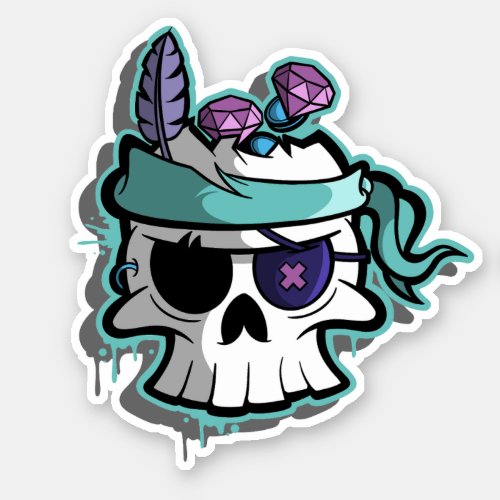 Pirate Skull Sticker