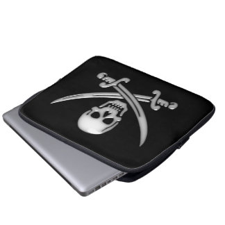 Pirate Skull & Sword Crossbones Laptop Sleeve