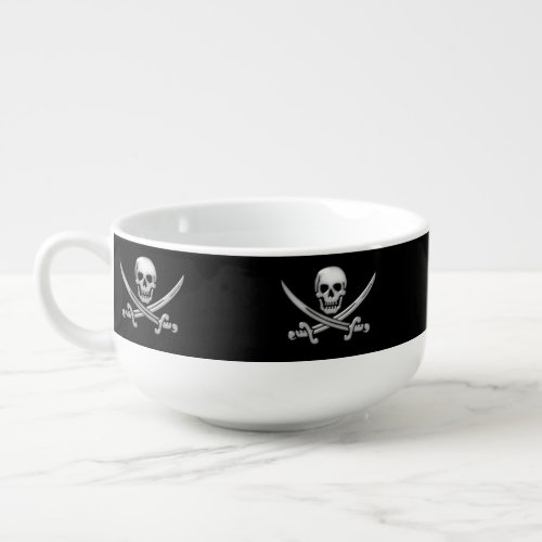 Pirate Skull  Sword Crossbones Soup Mug