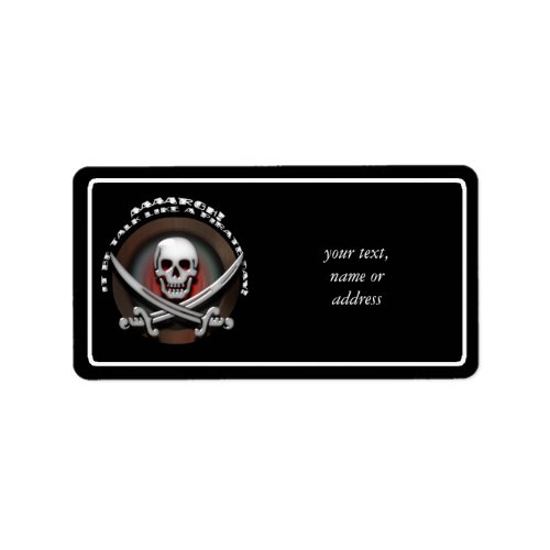 Pirate Skull  Sword Crossbones _ TLAPD Label
