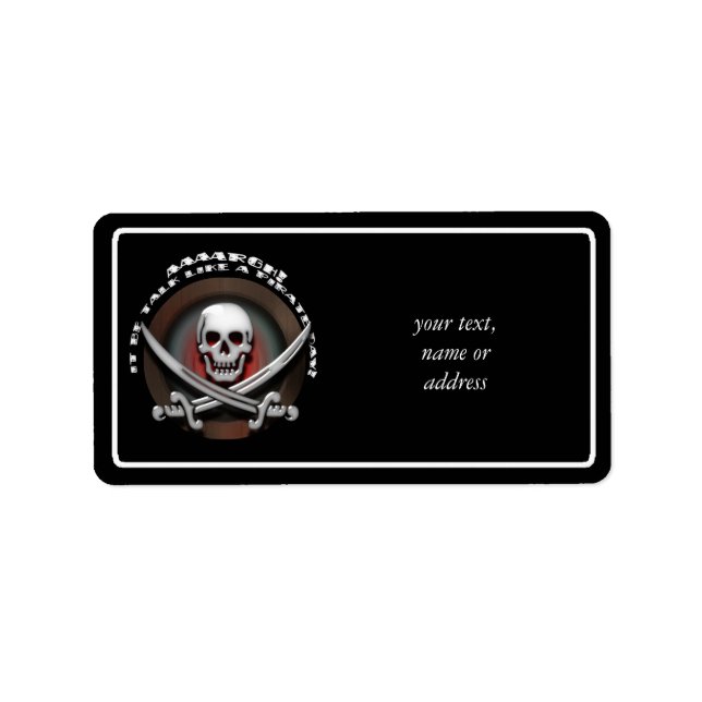 Pirate Skull & Sword Crossbones - TLAPD Label (Front)