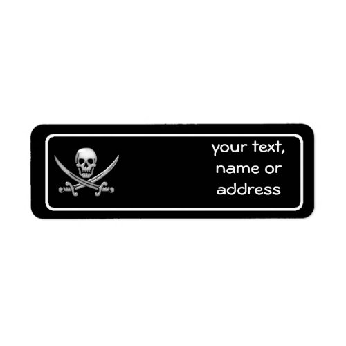 Pirate Skull  Sword Crossbones TLAPD Label