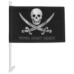 Pirate Skull Sword Custom Boat Car Flag at Zazzle