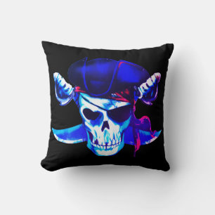 Pirate Skull Throw Pillow