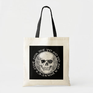 pirate skull tote bag