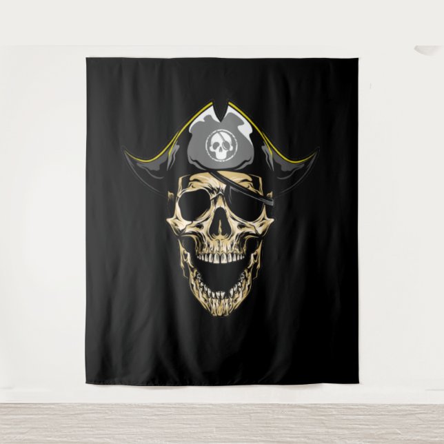 Pirate Skull Treasure Backdrop (Front)