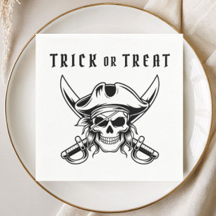 Pirate Skull Trick Or Treat Halloween Napkins