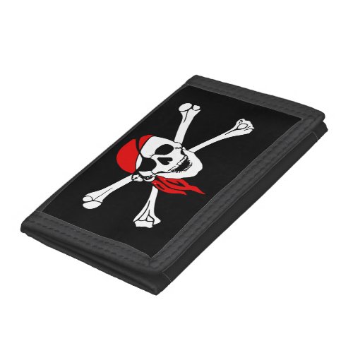 Pirate Skull TriFold Nylon Wallet