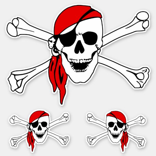 Pirate Skull Vinyl Sticker