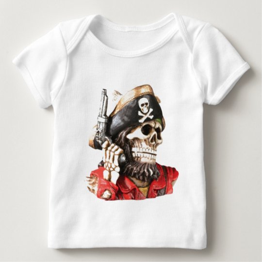 Pirate Skull w/ Pistol Baby T-Shirt