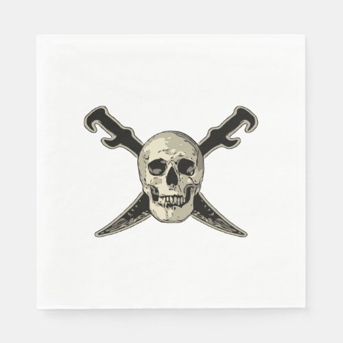 Pirate Skull _ White Standard Luncheon Paper Nap Paper Napkins