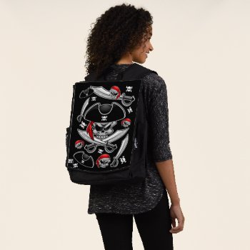 Pirate Skull With Crossed Sabres Backpack by Bluedarkat at Zazzle