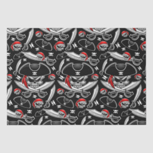 Pirate Skull with Crossed Sabres Tissue Paper