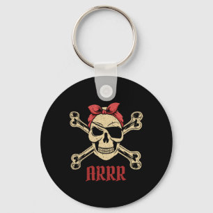 Pirate Skull With Eyepatch And Ndana  Keychain