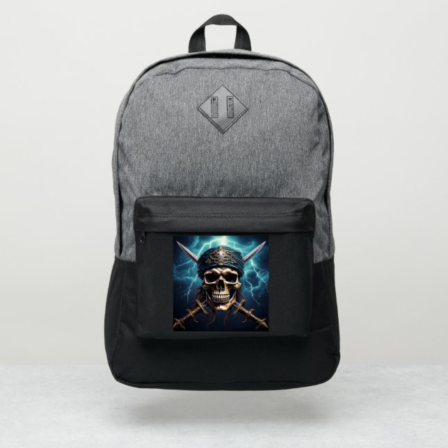 Pirate Skull with Swords Backpack (Front)