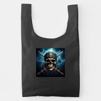 Pirate Skull with Swords BAGGU Reusable Bag