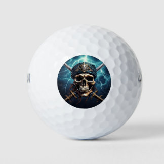 Pirate Skull with Swords Golf Balls