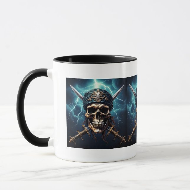 Pirate Skull with Swords Mug (Left)