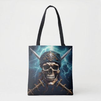 Pirate Skull with Swords Tote