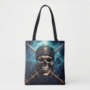 Pirate Skull with Swords Tote Bag