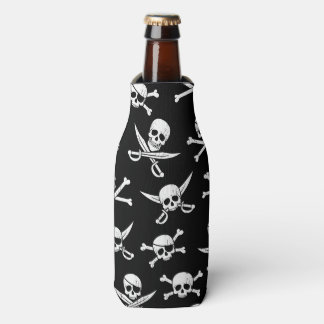PIRATE SKULLS AND BONES BOTTLE COOLER