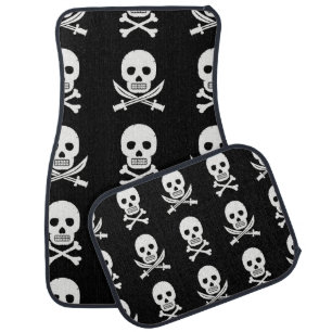 Pirate Skulls Crossbones Seamless Pattern Car Floor Mat