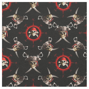 Pirate Skulls Fabric